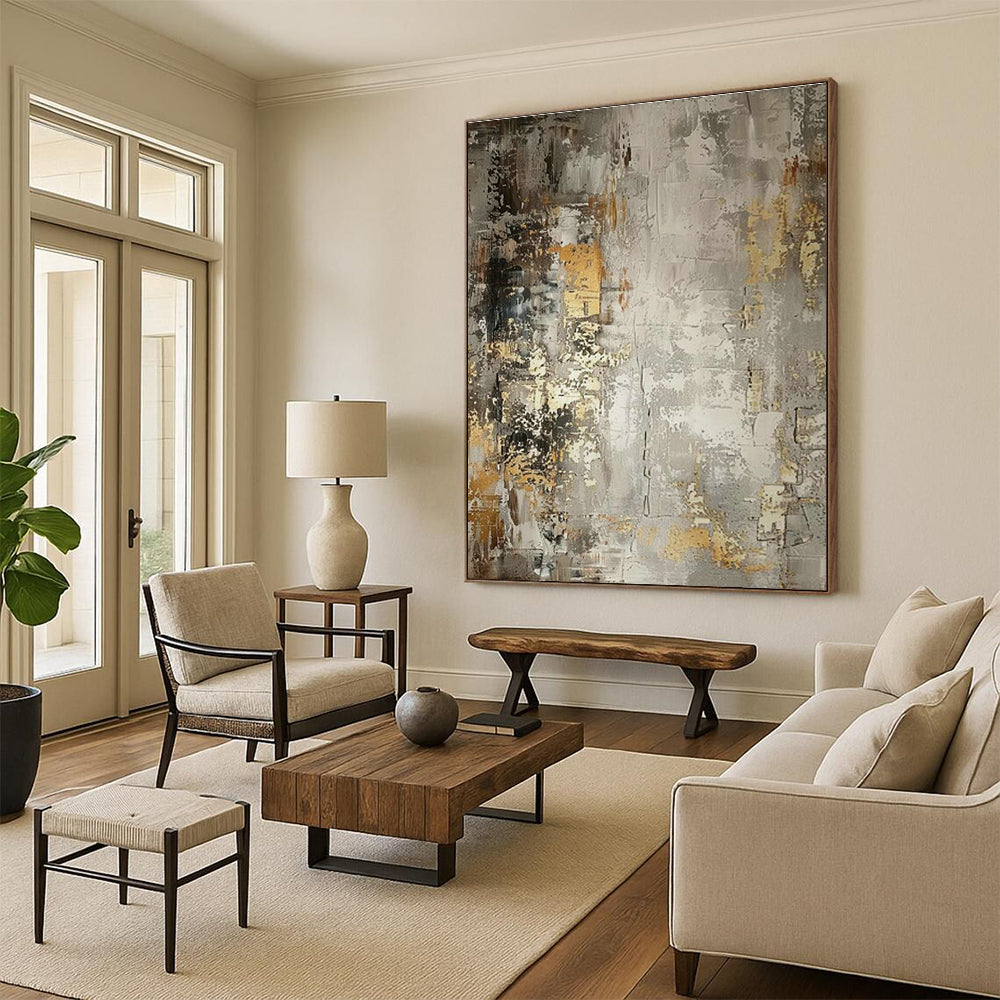 Must-Have for Studies: Large-Scale Custom Hand-Painted Abstract Art Masterpiece  DLZ0123