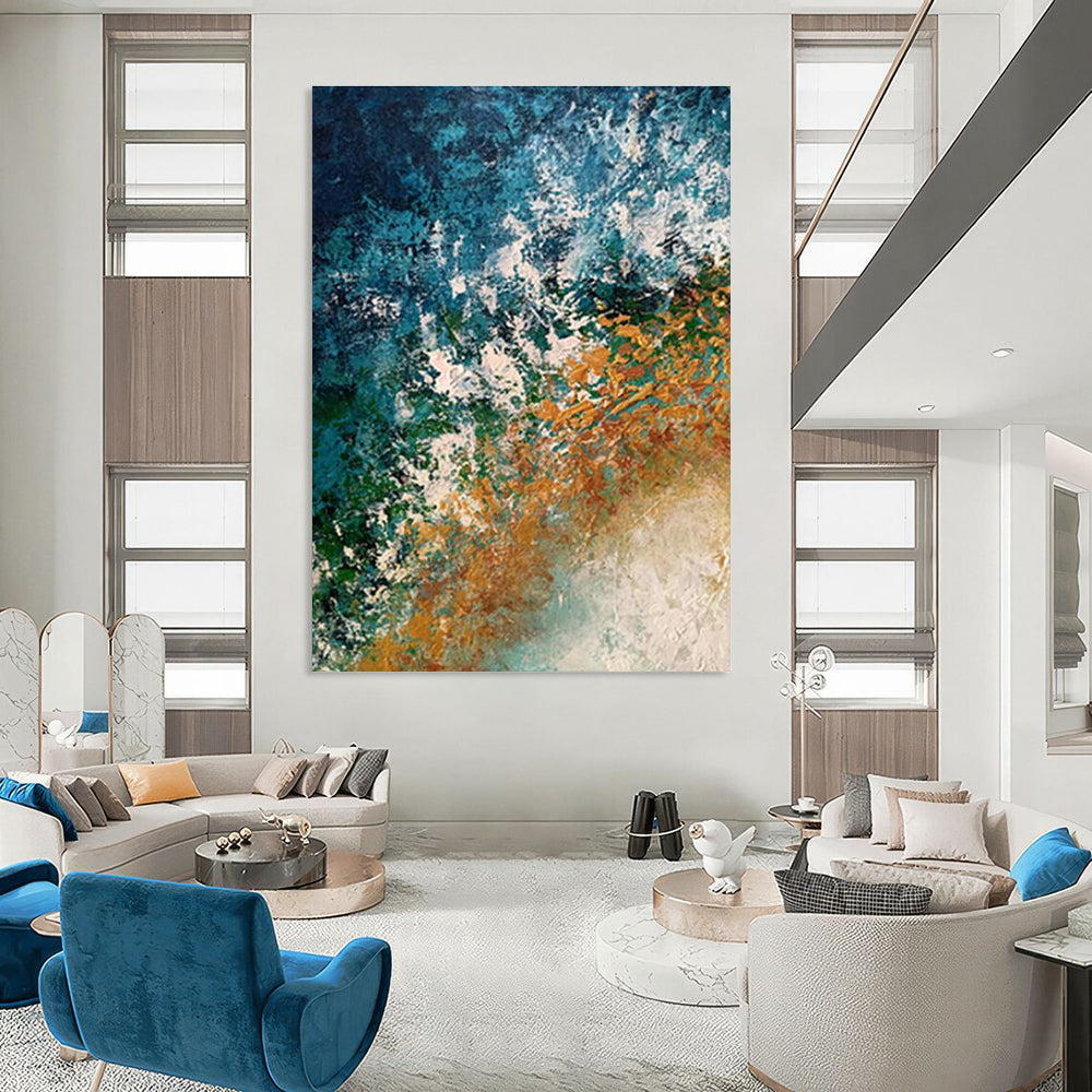 Oversized Customizable Handmade Abstract Canvas for Jewelry Boutiques  DLZ0009