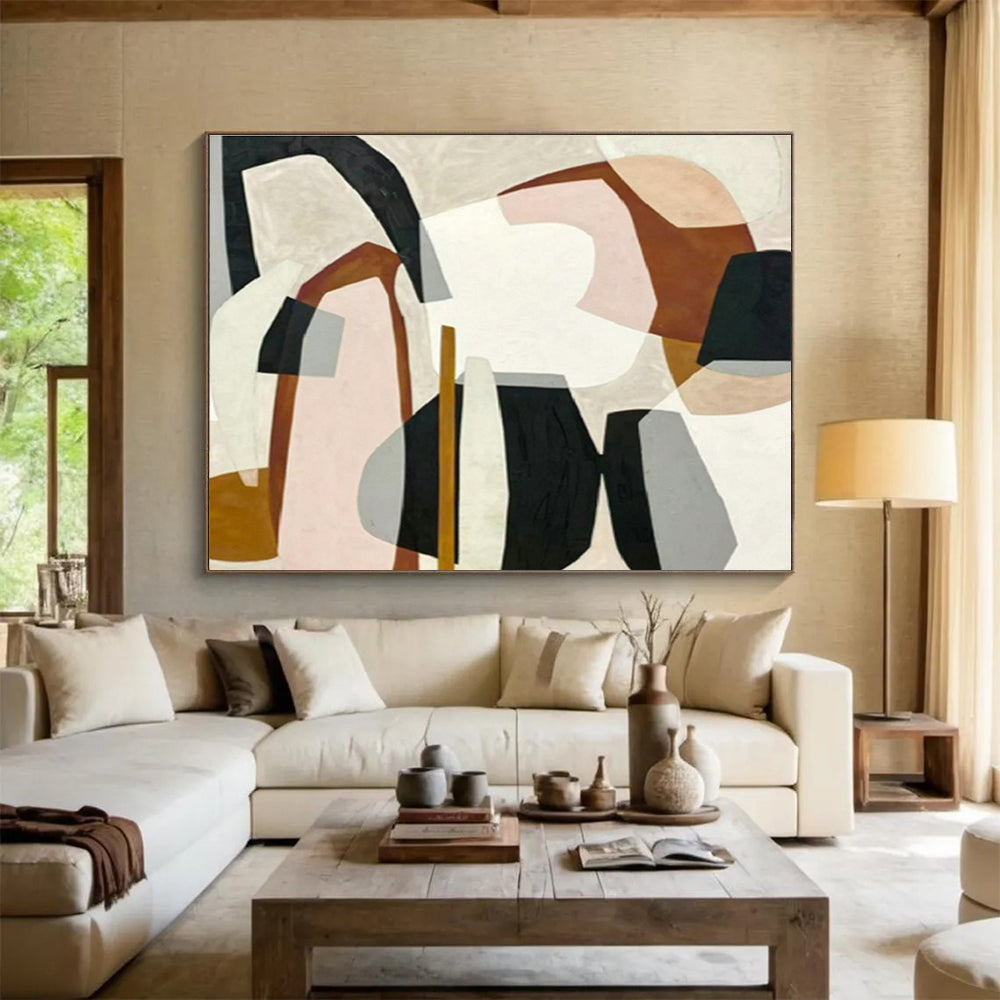 Customized Large Abstract Hand Painting for Lunar Regolith Greenhouse Prototype DLZ2965