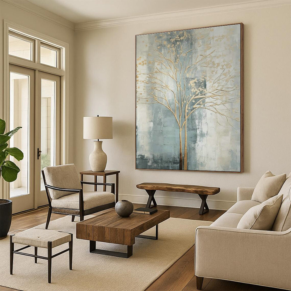 Large-Scale Customizable Hand-Painted Abstract Painting - The Ideal Choice for Office Style  DLZ0120