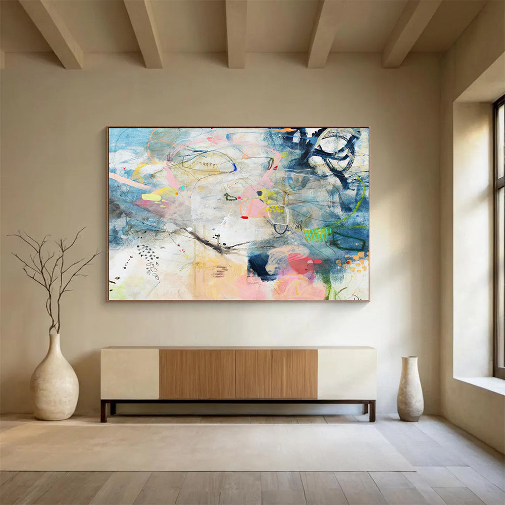 Custom-Made Office Oversized Abstract Hand Painting