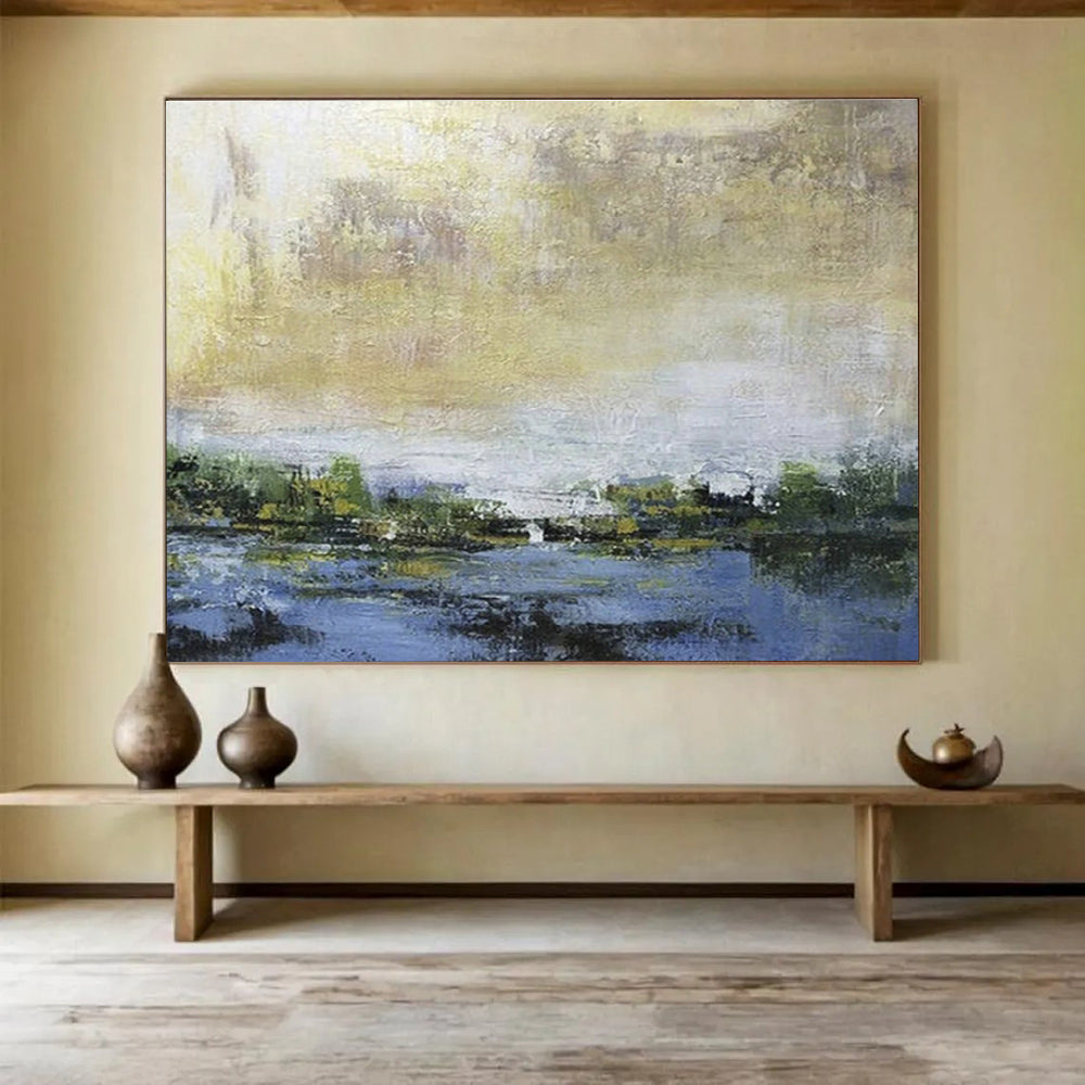 Bespoke Vertical Urban Farming Complex Oversized Abstract Hand-Painted Art DLZ2579