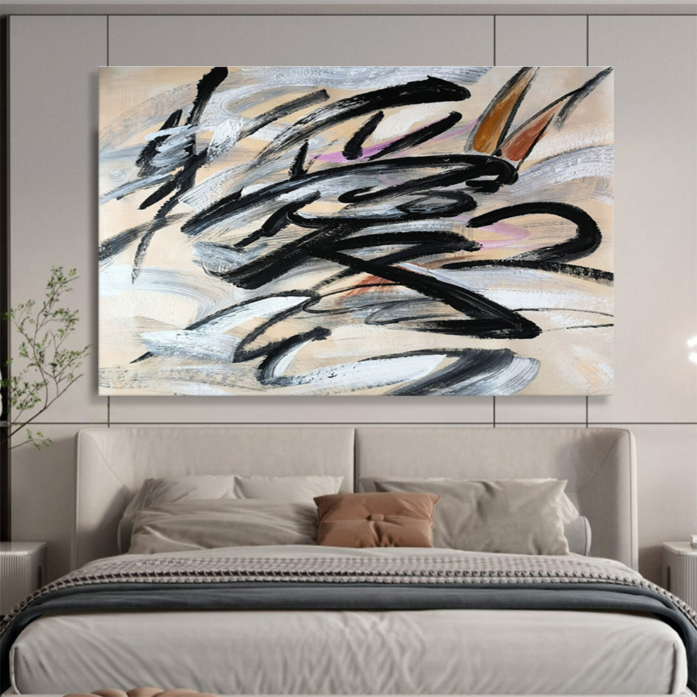 Bespoke Vertical Urban Vertical Aquarium Public Gallery Oversized Abstract Hand-Painted Art DLZ2673