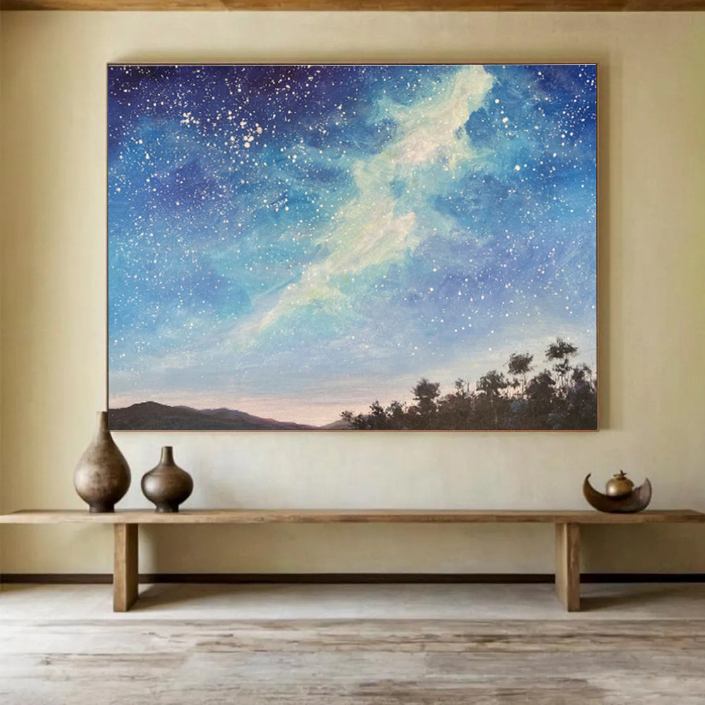 Customizable Ski Resort Gondola Abstract Hand Painting