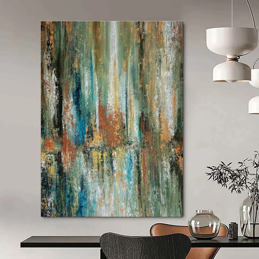Oversized Custom Hand-Painted Abstract Wall Art for Independent Book Publishers' Offices  DLZ0033