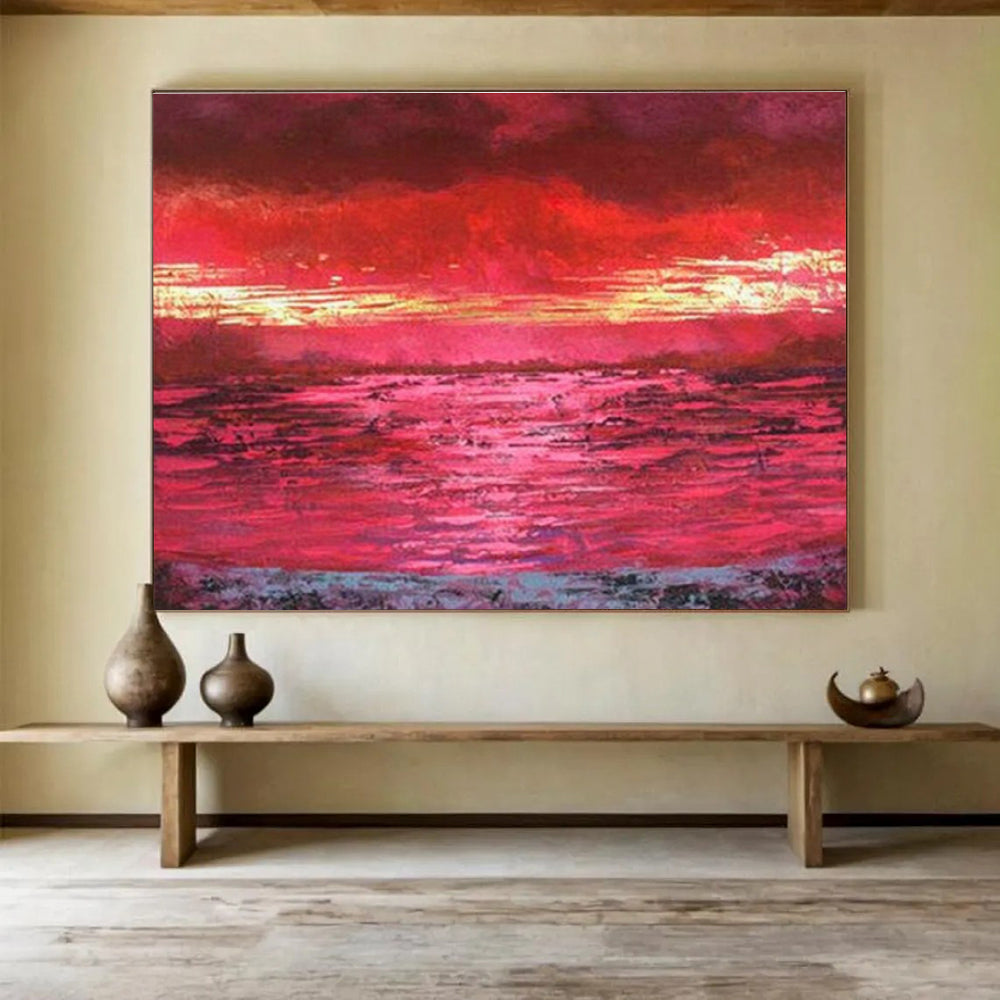 Bespoke Vertical Aquaculture Tower Oversized Abstract Hand-Painted Mural DLZ2575