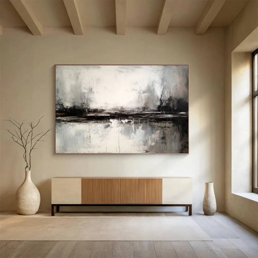 Bespoke Vertical Aquarium Oversized Abstract Hand-Painted Mural DLZ2537