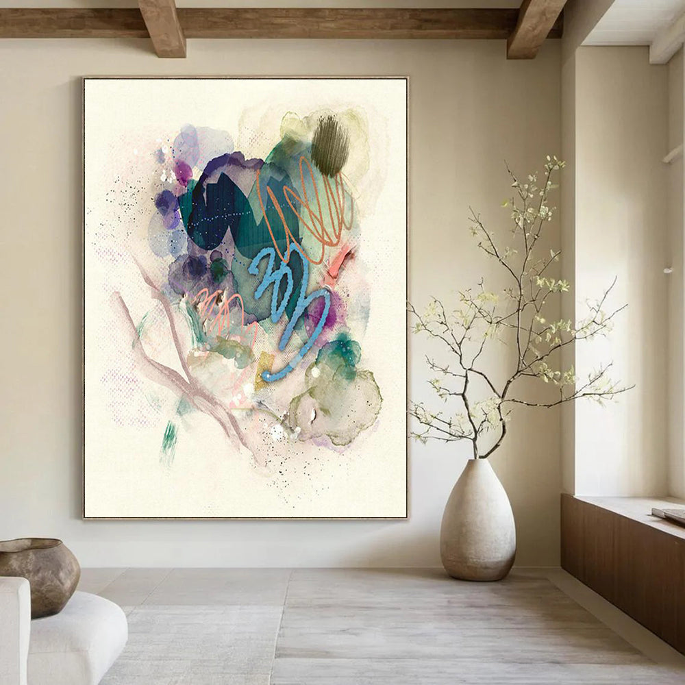 Large-Scale Customizable Hand-Painted Abstract Painting - Cool Art Decoration for Billiard Halls  DLZ0147