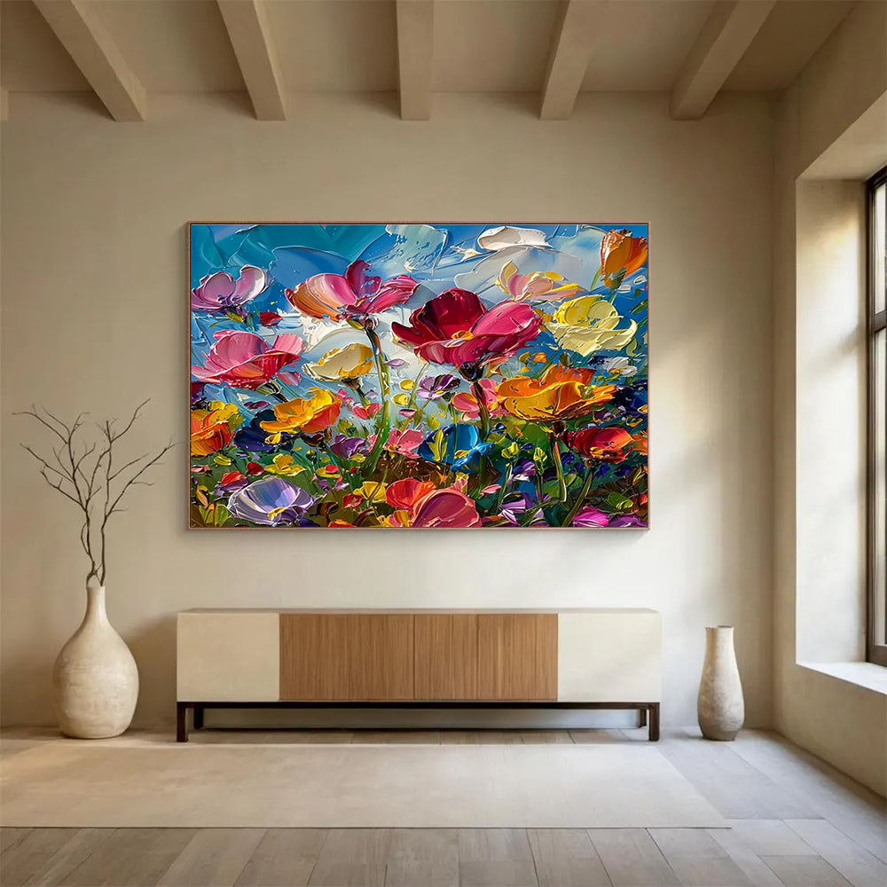 Customized Large Abstract Hand Painting for Underwater Noise Pollution Source Identification and Mitigation Project DLZ3178