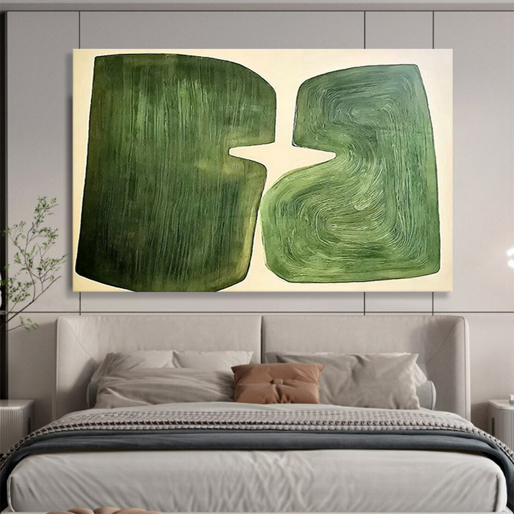 Custom Giant Abstract Hand Painting for Subterranean Geothermal Heat Pump Installation Facility DLZ3004