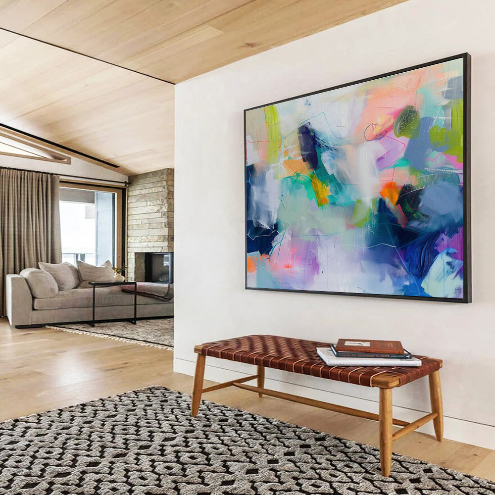 Customized Large-Scale Abstract Hand Painting for Digital Marketing Agency Creative Studio DLZ2881