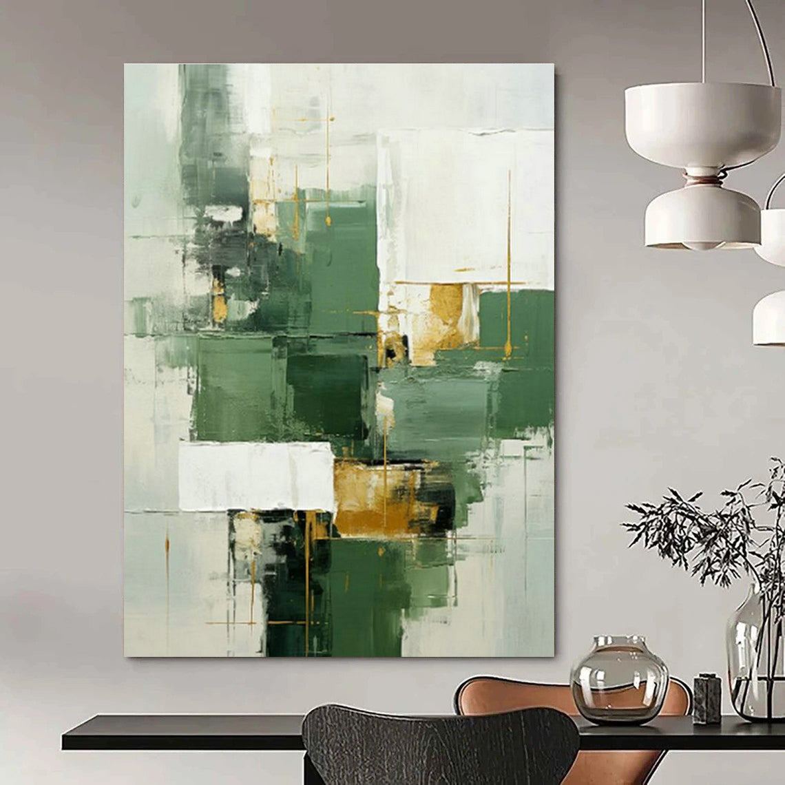 Extensive Custom Hand-Painted Abstract Painting - Prehistoric Paradise for Dinosaur Museums  DLZ0303
