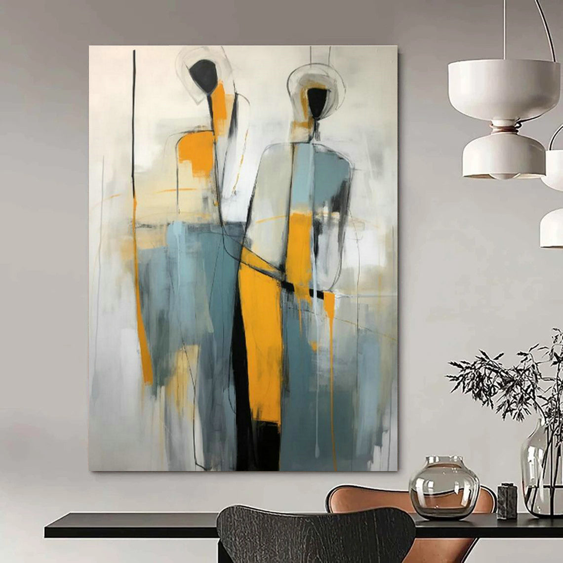 Vast Custom Hand-Painted Abstract Painting - Artistic Vision for Film Production Studios  DLZ0285