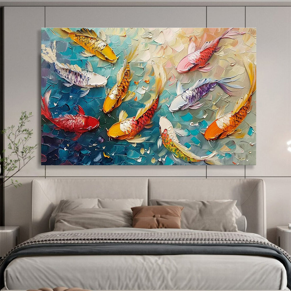 Customized Large-Scale Abstract Hand Painting for Underwater Archaeological Site Live Streaming Studio DLZ3089