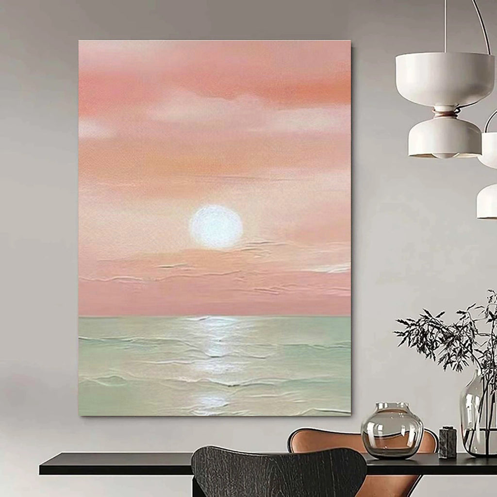 Grandiose Custom Hand-Painted Abstract Canvas - Elegant Grandeur for Royal Banquet Halls  DLZ0280