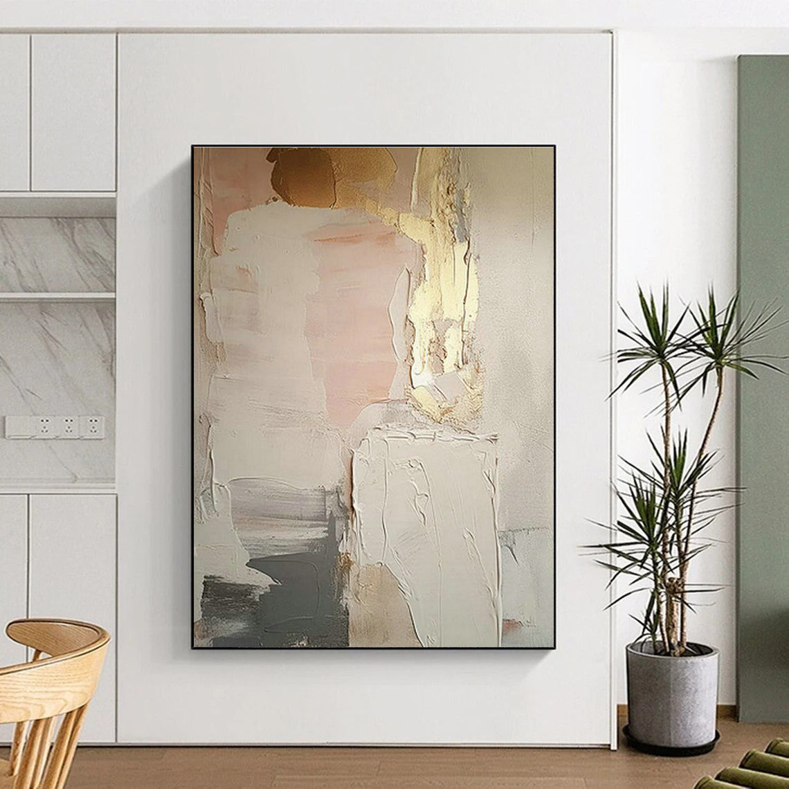 Light Up Sales Offices with Large-Scale Custom Hand-Painted Abstract Paintings  DLZ0130