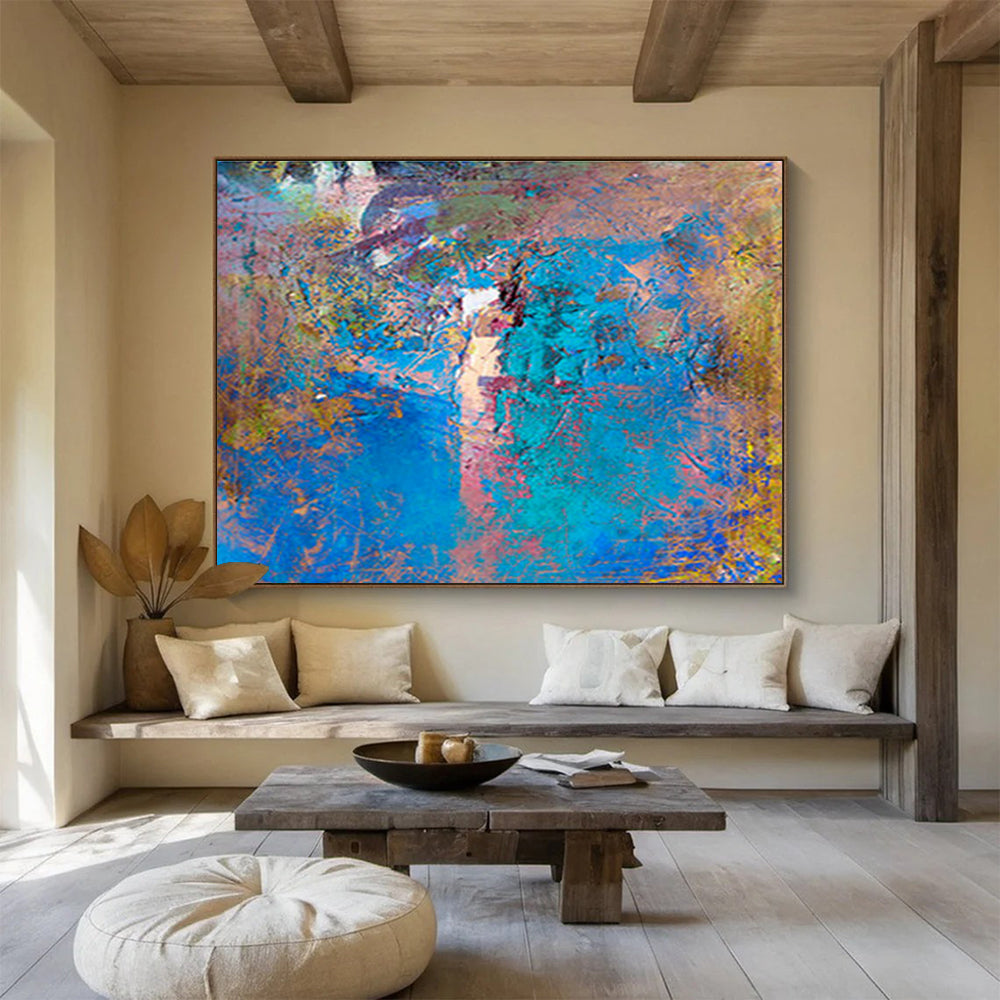 Custom-Made Giant Abstract Hand Painting for Candle Making Studio DLZ2750