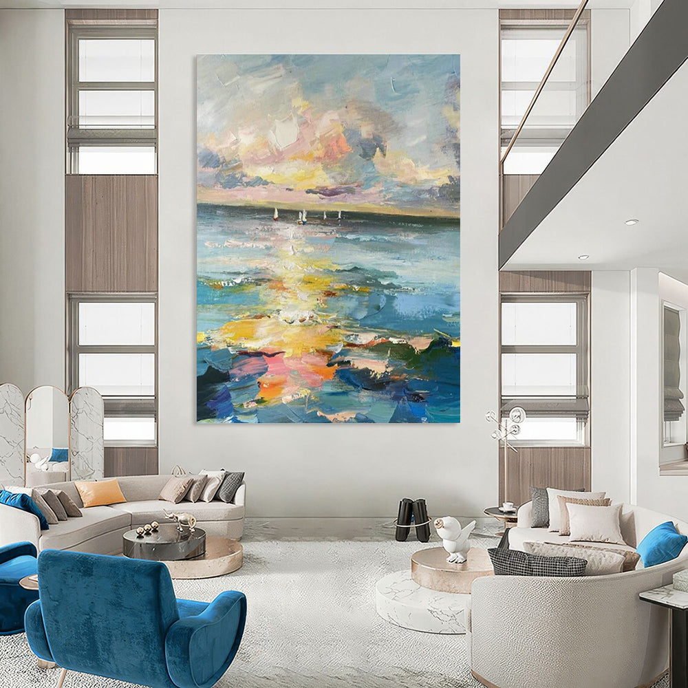 Vast Large Custom Hand-Painted Abstract Art - Gothic Dreams for Edgar Allan Poe Literary Cafes  DLZ0338