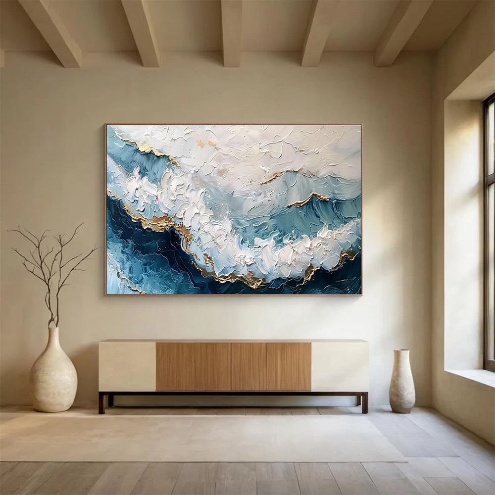 Customized Large-Scale Abstract Hand Painting for Martial Arts Dojo DLZ2731
