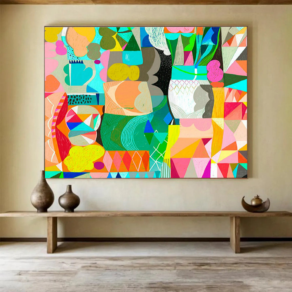Glow-in-the-Dark Custom Hand-Painted Galaxy Abstract for Kids' Nurseries