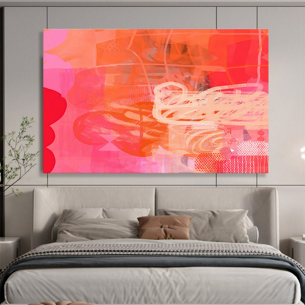 Micro-Ceramic Bead Custom Hand-Painted Abstract for Luxury Hotel Lobbies