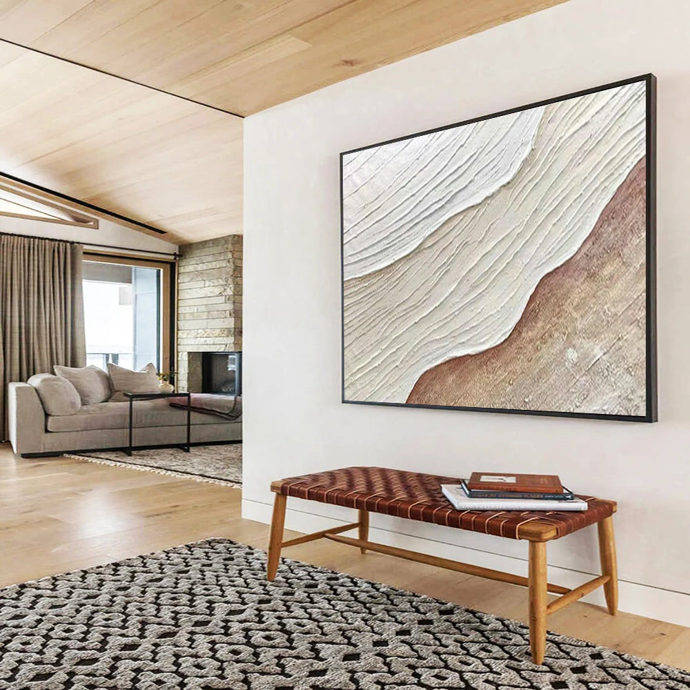 Custom-Made Giant Abstract Hand Painting for Cliffside Yoga Retreat Studio DLZ2909