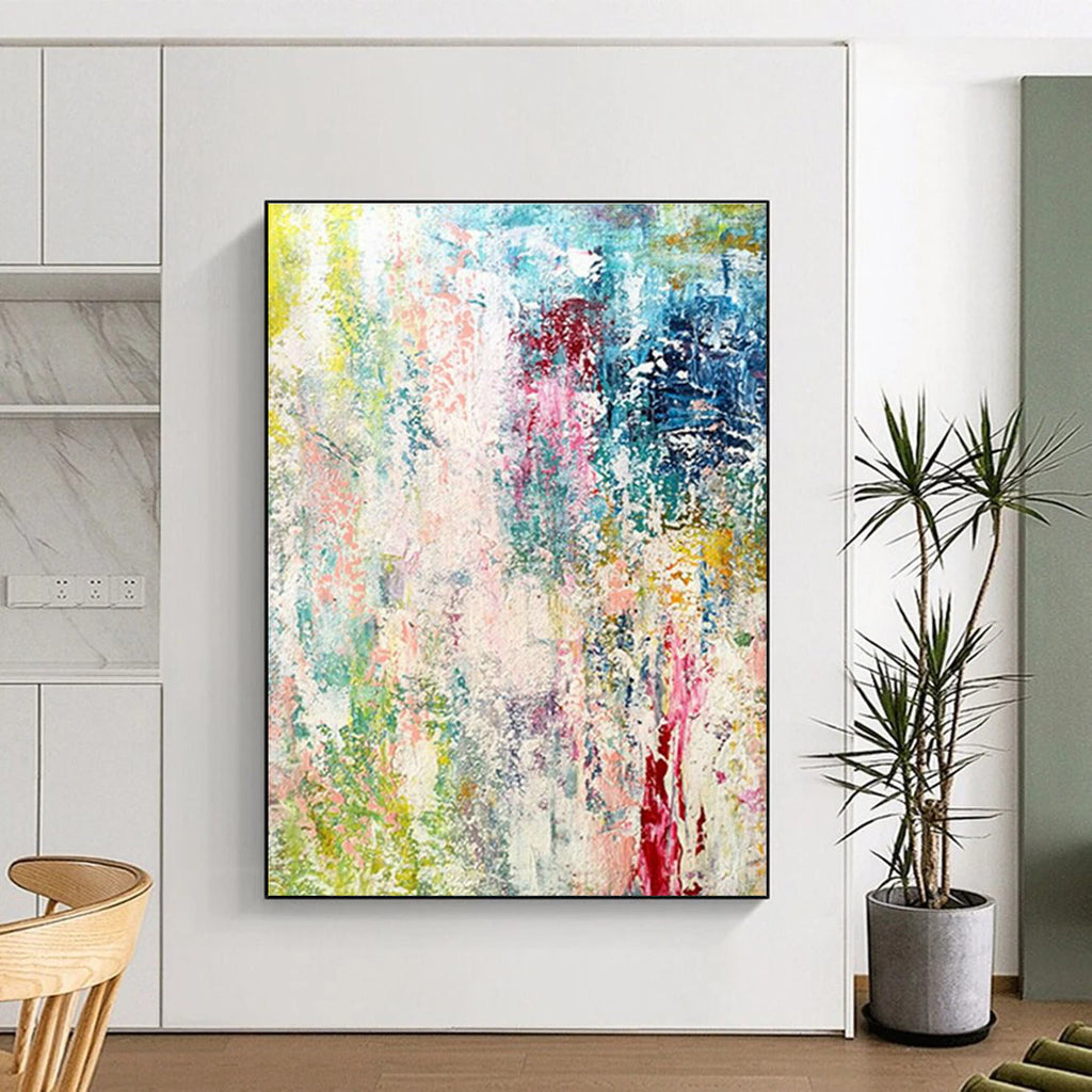 Extra Large Custom Hand-Painted Abstract Canvas for Traditional Shadow Puppetry Workshops  DLZ0042