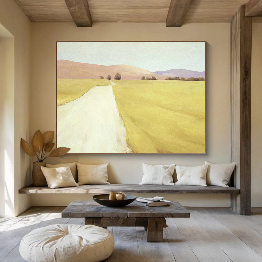 Customized Large-Scale Abstract Hand Painting for Arctic Tundra Wetland Conservation and Restoration Institute DLZ3126
