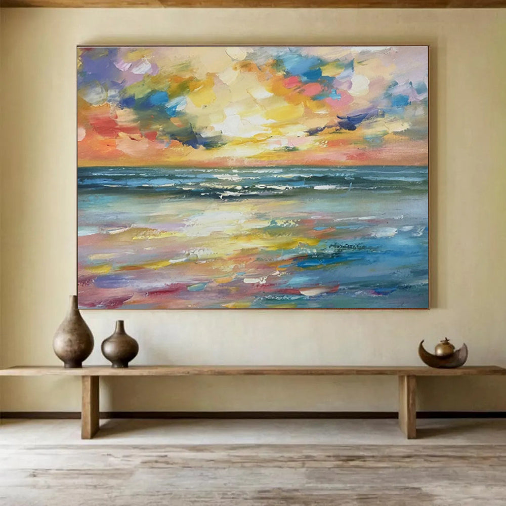Tailored Hockey Arena Giant Abstract Hand-Painted Mural