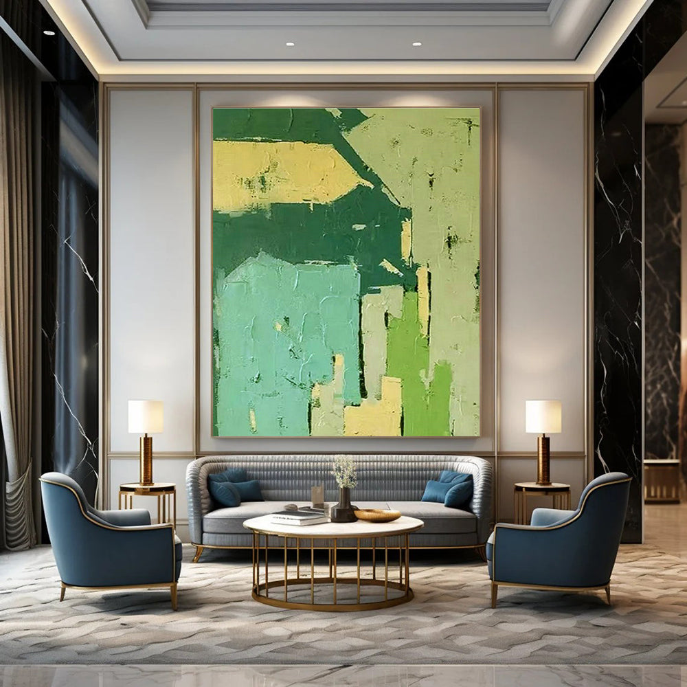 Immense Custom Hand-Painted Abstract Painting - Scientific Innovation for Nanotechnology Research Labs  DLZ0282