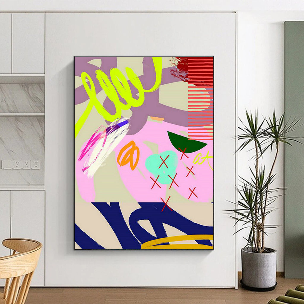 Large-Scale Custom Hand-Painted Abstract Painting - Elegant Decoration for Beauty Salons  DLZ0132