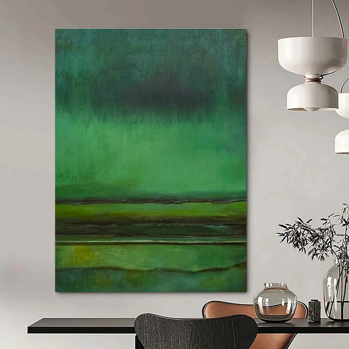 Large Custom Hand-Painted Abstract Canvas - Artistic Harmony for Feng Shui - Inspired Homes  DLZ0288