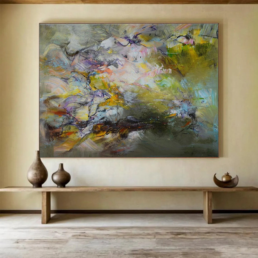 Oversized Custom Hand-Painted Abstract Art for Subterranean Cave Art Conservation and Study Institute DLZ3042