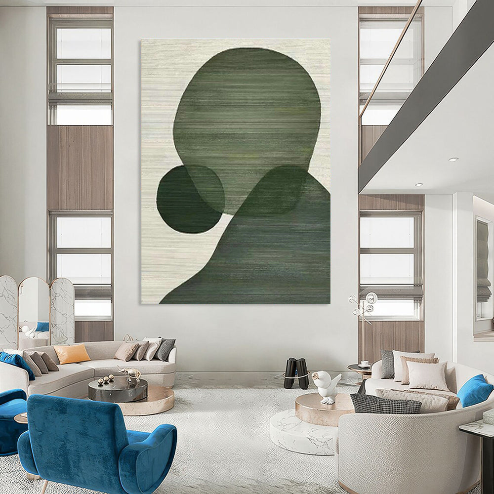 Gigantic Custom Hand-Painted Abstract Art - Historical Elegance for Presidential Libraries  DLZ0257