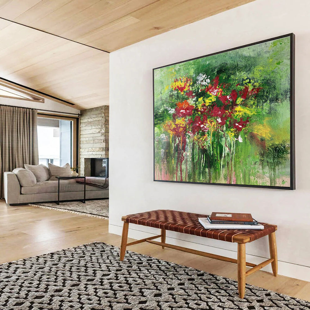 Giant Modern Abstract Art - Commissioned Mixed Media Wall Decor for Hotel Lobbies