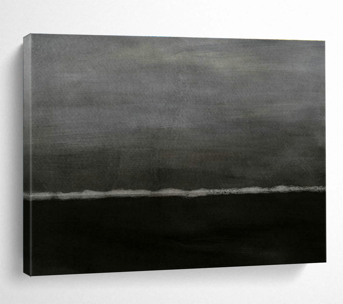 Customized Large Abstract Hand Painting for Antarctic Seabed Research Vessel Control Room DLZ2982