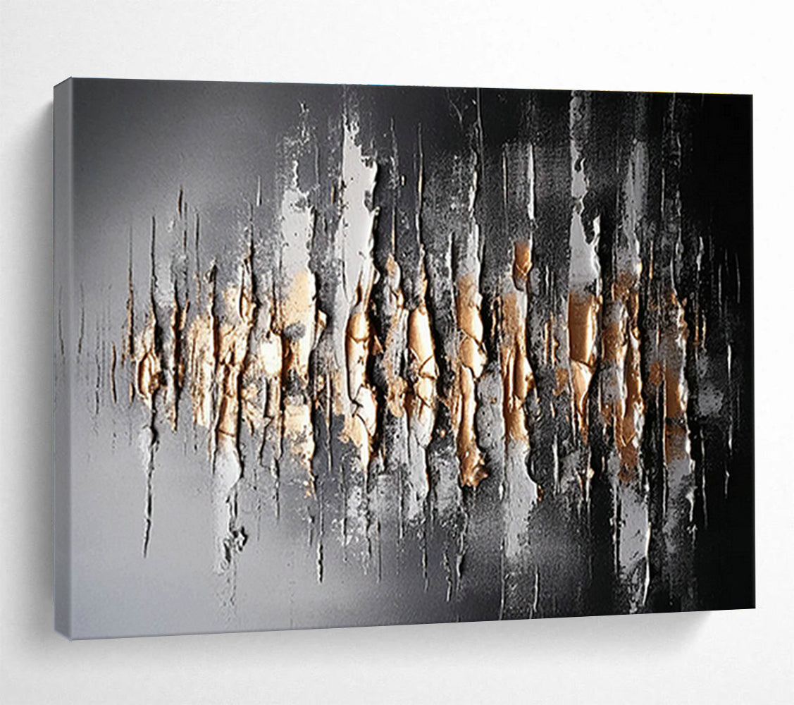 Customizable Extra-Large 3D Textured Hand-Painted Abstract Oil Painting for High-Ceiling Spaces