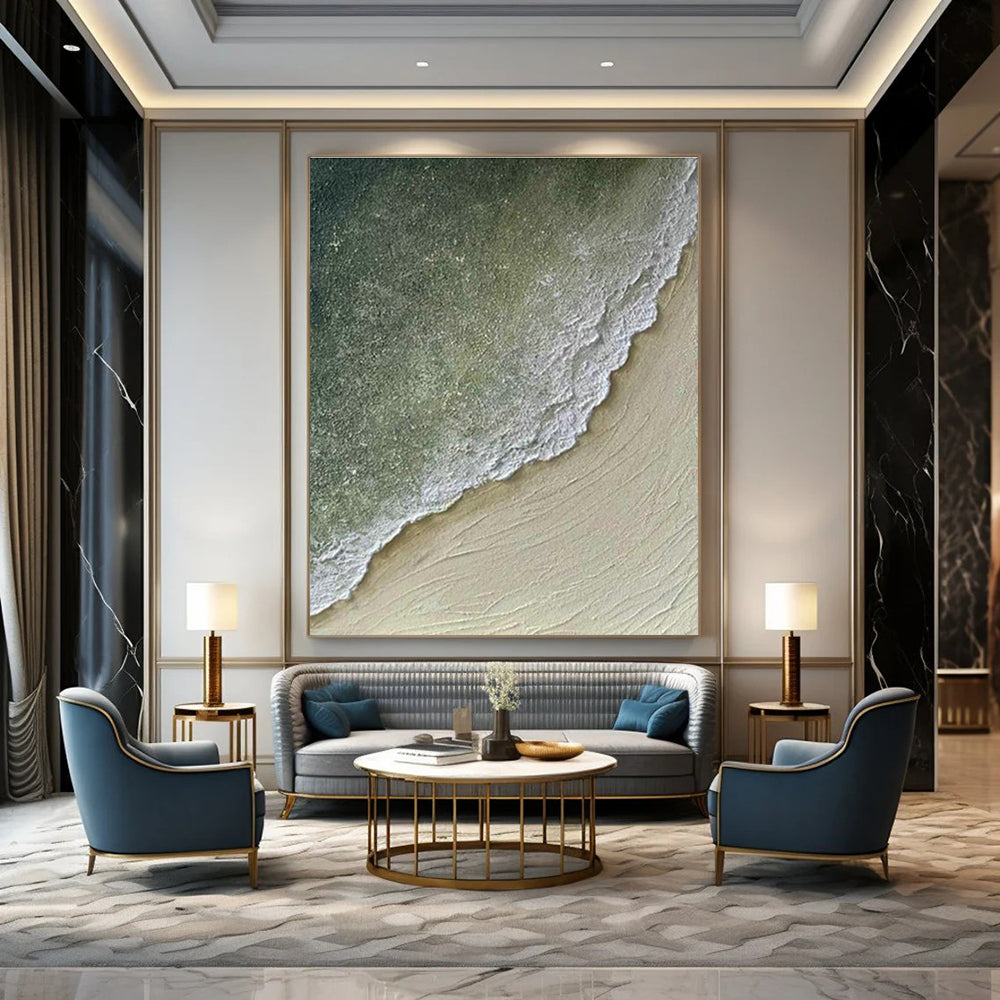 Massive Custom Hand-Painted Abstract Painting - Botanical Elegance for Orchid Conservatories  DLZ0222