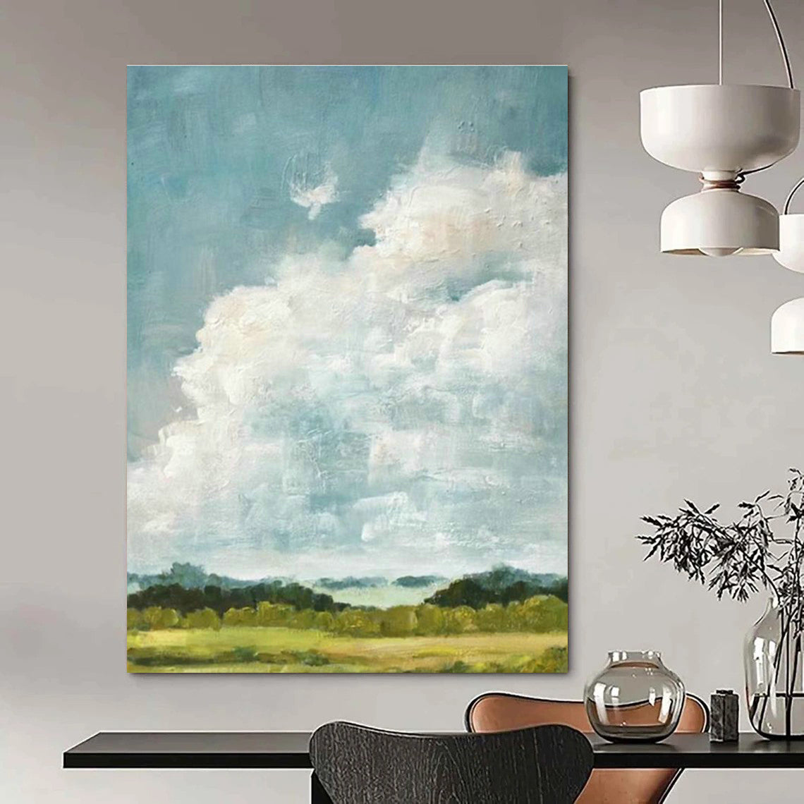 Monumental Large Custom Hand-Painted Abstract Art - Artistic Opulence for Luxury Car Showrooms  DLZ0272