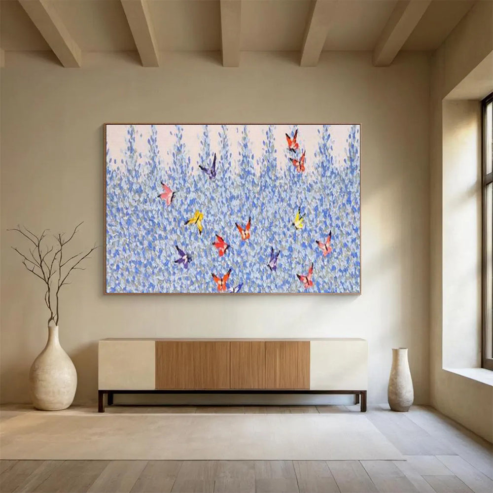 Customized Large Abstract Hand Painting for Antarctic Marine Microbial Fuel Cell Research Station DLZ3043