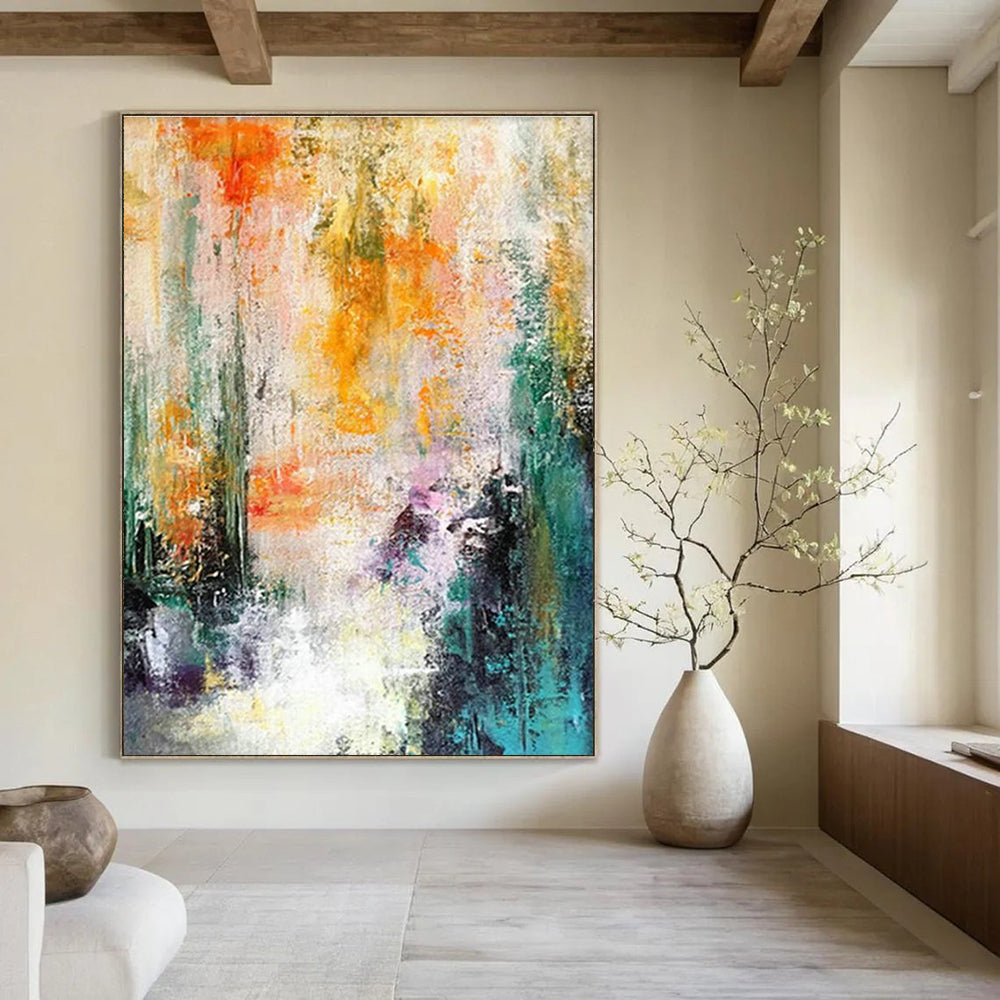 Big Customizable Hand-Painted Abstract Canvas for Board Game Cafes  DLZ0005