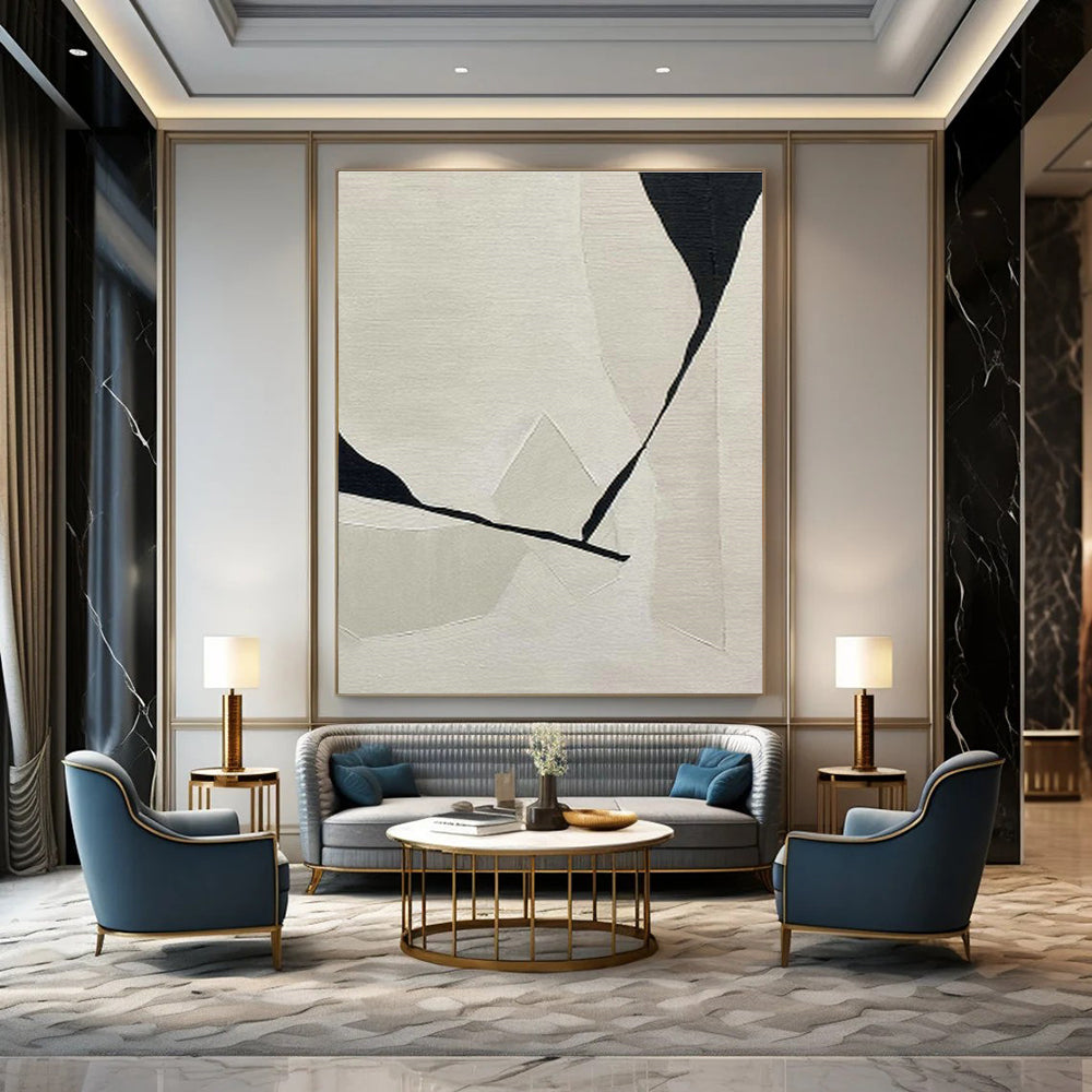 Gigantic Custom Hand-Painted Abstract Painting - Historical Reverence for Archaeological Museums  DLZ0240