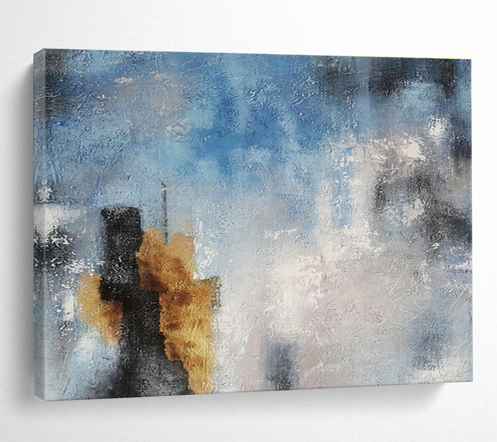 Custom-Made Giant Abstract Hand Painting for Subterranean Geothermal Heat Exchanger Manufacturing Plant DLZ3037