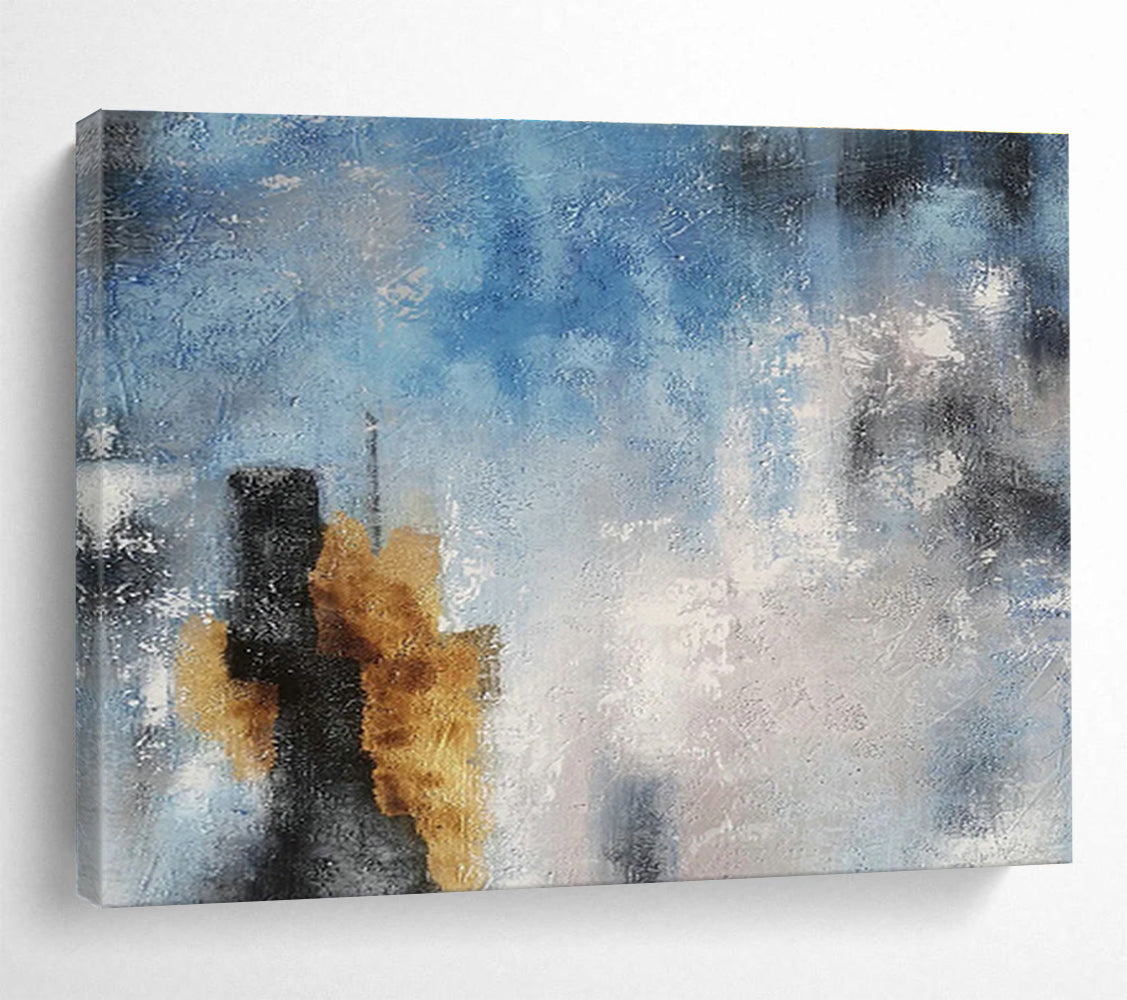 Custom-Made Giant Abstract Hand Painting for Subterranean Geothermal Heat Exchanger Manufacturing Plant DLZ3037