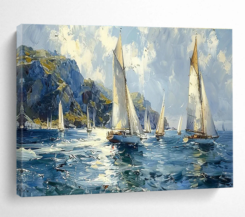 Large Custom Abstract Hand-Painted Art for Underwater Seismic Monitoring Station DLZ3053