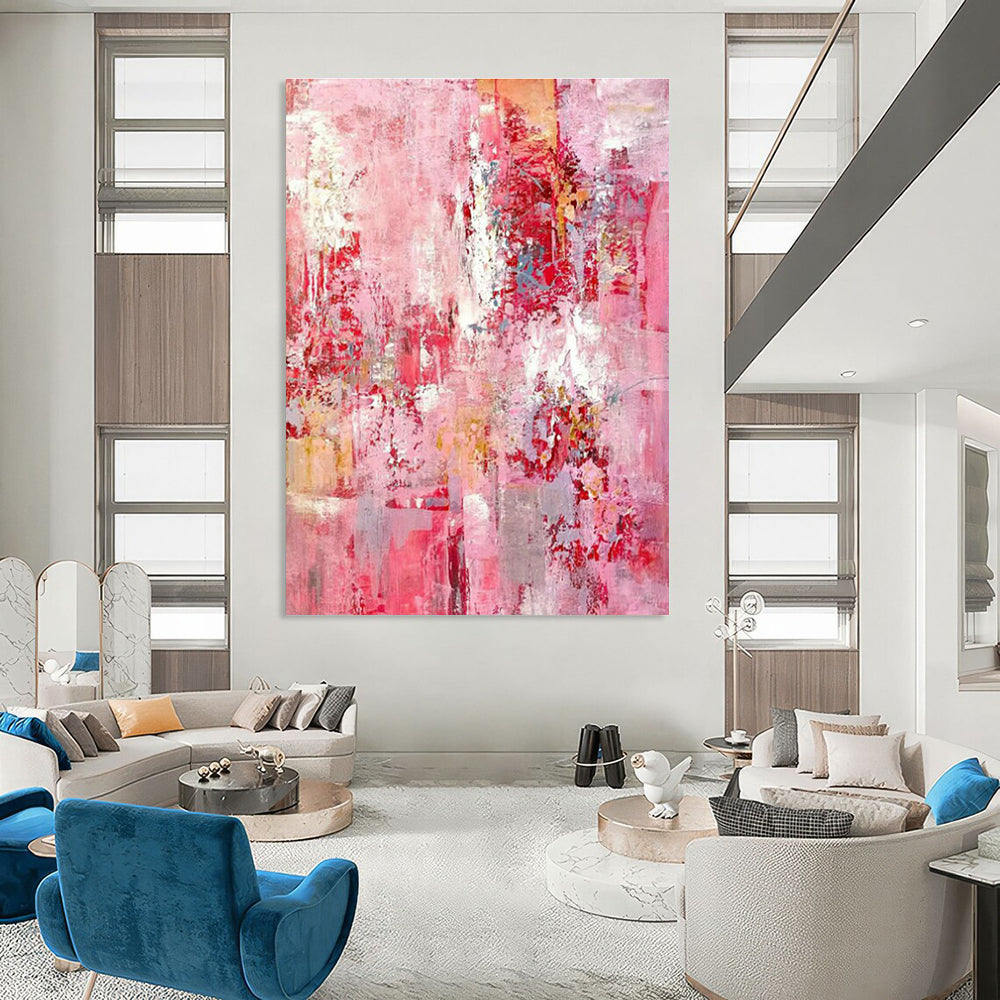 Monumental Custom Hand-Painted Abstract Art - Cultural Tapestry for World Heritage Site Visitor Centers  DLZ0314