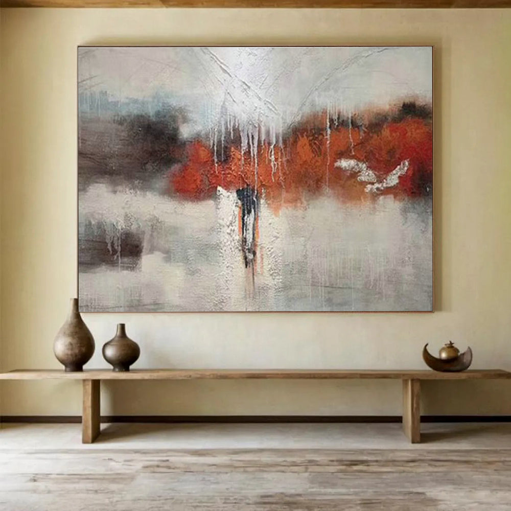 Custom-Made Giant Abstract Hand Painting for Bedroom DLZ2683