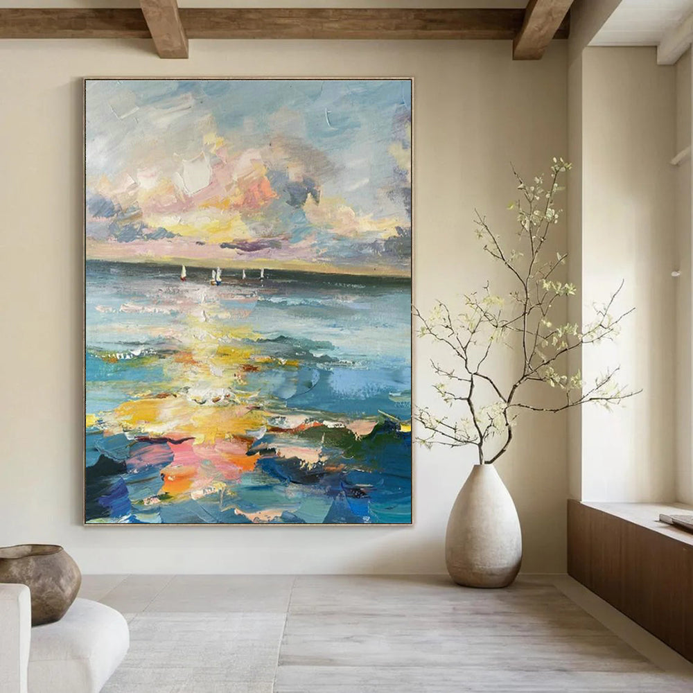 Vast Large Custom Hand-Painted Abstract Art - Gothic Dreams for Edgar Allan Poe Literary Cafes  DLZ0338