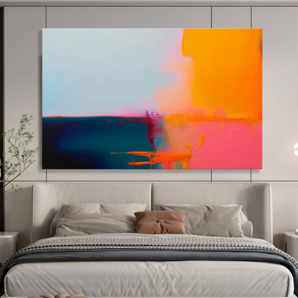 Custom Giant Abstract Hand Painting for Video Game Testing Facility DLZ2875