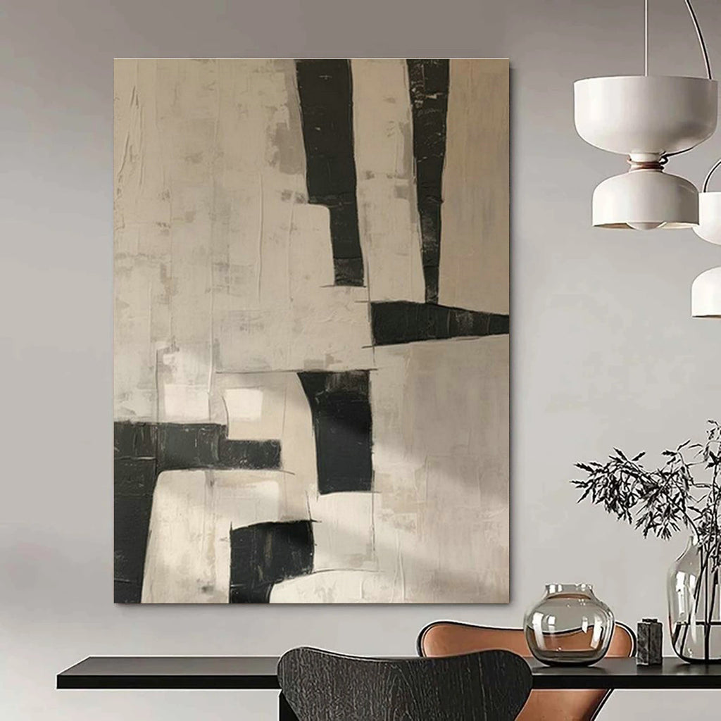 Striking Large-Scale Custom Hand-Painted Abstract Art - Bold Statement for Artisan Bakeries  DLZ0205